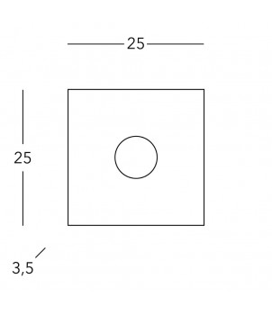 Plafoniera SQUARE A1337.11.1.Cu