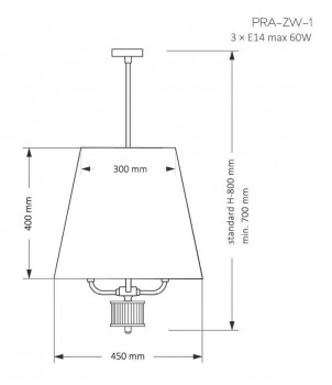 Lustra PRATO PRA-ZW-1(ZM)