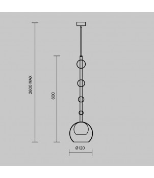 Lustra ROS MOD227PL-01B