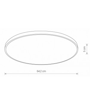 Plafoniera AGNES ROUND LED 64W 3000K 8206