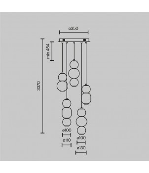 Lustra DROP MOD273PL-L80G3K