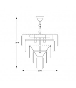 Candelabru AMEDEO 17106/6+3+1-GD+CL