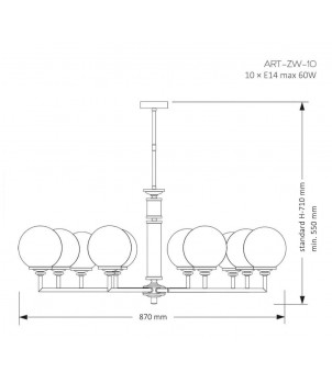 Candelabru ARTU GLASS ART-ZW-10(P)G