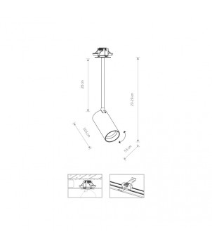 Spot Incastrat MONO LONG S 7734