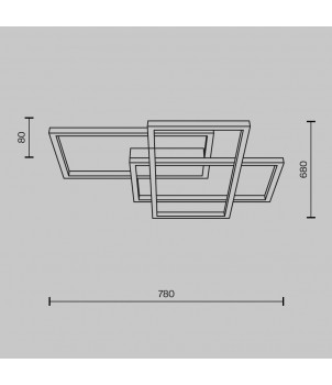 Plafoniera RIDA MOD015CL-L80WK