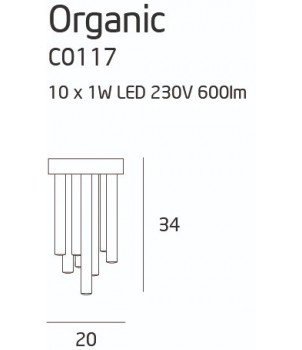 Plafoniera ORGANIC CHROM C0117D