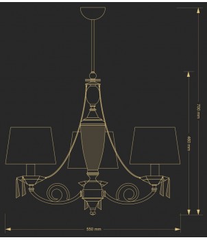 Candelabru MONZA MON-ZW-3(P/A)