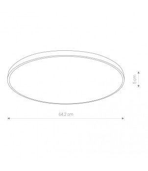 Plafoniera AGNES ROUND LED 64W 4000K 8188