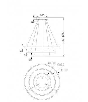 Lustra RIM MOD058PL-L100B4K