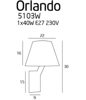 Aplica ORLANDO CHROM 5103W/WH CR