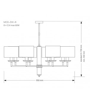 Candelabru MODESTO MOD-ZW-8(CZ)