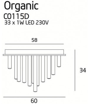 Plafoniera ORGANIC C0115D