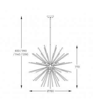 Lustra URCHIN P0491-09C-F7BC