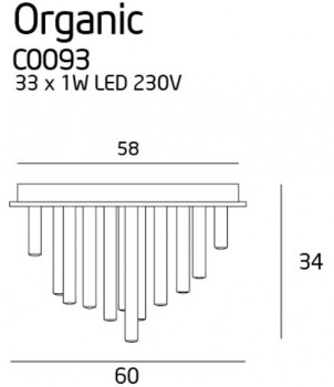 Plafoniera ORGANIC COPPER C0093D