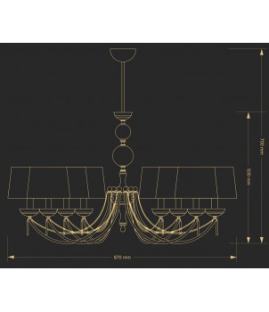 Candelabru ZAFFIRO ZAF-ZW-8(P/A) / abajure VERSACE