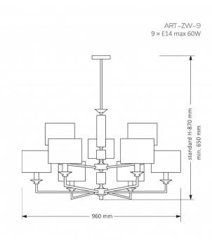 Candelabru ARTU ART-ZW-9(Z)