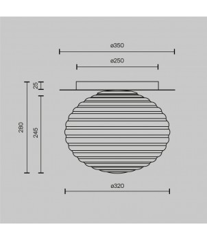 Plafoniera REELS MOD268CL-01G