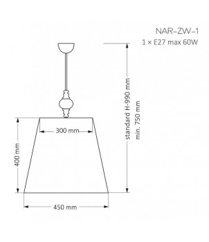 Lustra NARNI NAR-ZW-1(CZ)