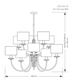 Candelabru CERO CER-ZW-10(ZM)