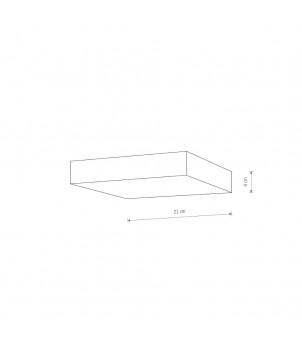 Plafoniera LID SQUARE LED 35W 3000K 10422