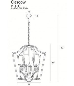 Candelabru GLASGOW P0324