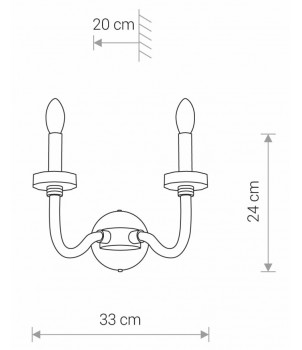 Aplica HAMPTON II 8155