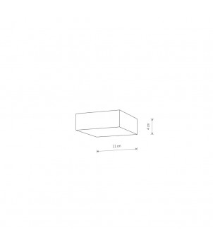 Plafoniera LID SQUARE LED 15W 4000K 10433