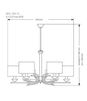 Candelabru BOLT BOL-ZW-6(N)