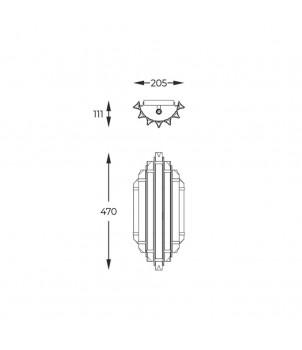 Aplica ALEXANDRIA W0556-02A-V7V7