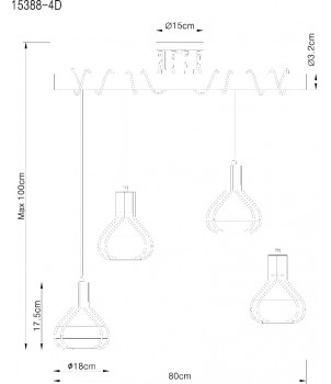 Lustra CLASTRA 15388-4D