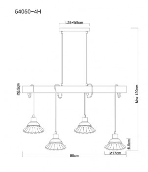 Lustra JOWITA 54050-4H