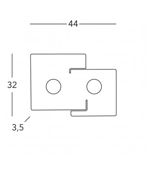 Plafoniera SQUARE A1337.12.1.Cu