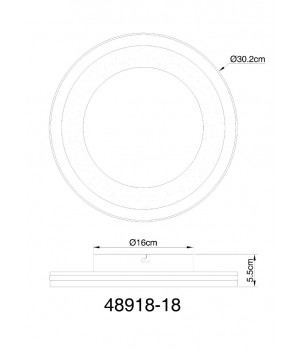 Plafoniera CLARINO 48918-18