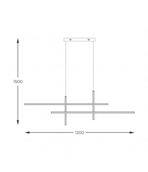 Lustra EDGE 22008P-BK/GD