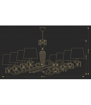 Candelabru MONZA MON-ZWL-8(N/A)