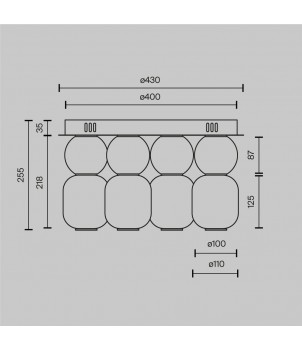 Plafoniera DROP MOD273CL-L60G3K