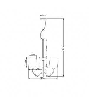 Candelabru I-SALLY-3-NER