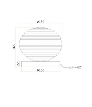 Veioza I-RIPPLE-L18-NER