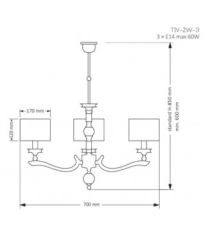 Candelabru TIVOLI TIV-ZW-3(N)