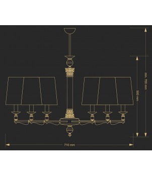 Candelabru MERANO MER-ZW-6(N/A)