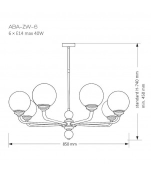 Candelabru ABANO ABA-ZW-6(N)