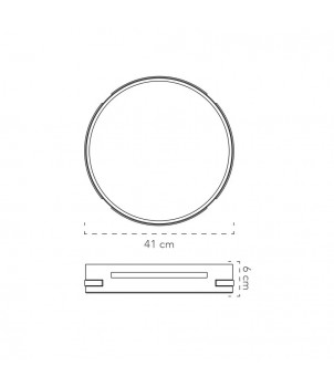 Plafoniera I-PANGEA-PL40-NER