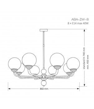 Candelabru ABANO ABA-ZW-8(P)