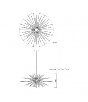 Lustra URCHIN P0491-09E-F7DY