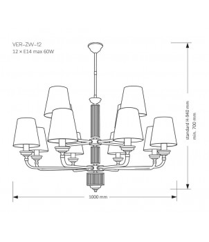 Candelabru VERDE VER-ZW-12(ZM)