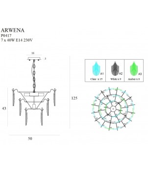 Candelabru ARWENA P0417