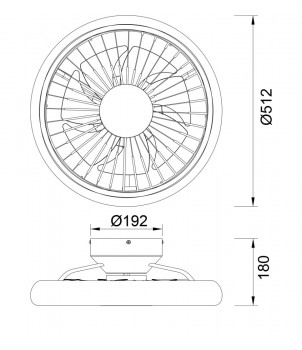 Plafoniera TURBO 8232