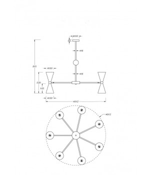 Candelabru VESPER MOD108PL-14WG