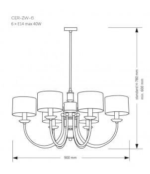 Candelabru CERO CER-ZW-6(Z)