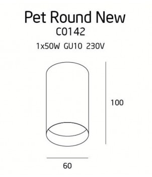 Spot Aplicat PET ROUND NEW C0142